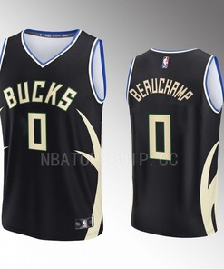 Milwaukee Bucks 0 MarJon Beauchamp Statement Edition Men Jersey 2022-23 Fast Break Black