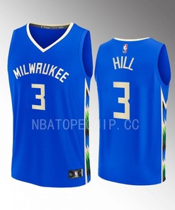 Milwaukee Bucks George Hill 3 City Edition Jersey 2022-23 Fastbreak Royal