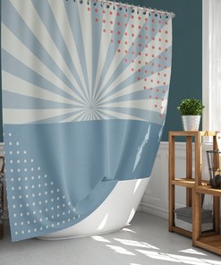 Minimalist Boho Sun Shower Curtain - Fabric Bathroom Curtain for Housewarming Gift