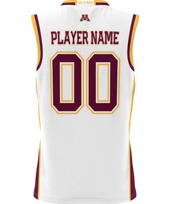 Minnesota Golden Gophers NIL Men Basketball Custom Jersey - White