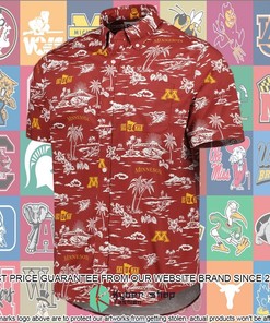 Minnesota Golden Gophers Reyn Spooner Performance Maroon Hawaiian Shirt
