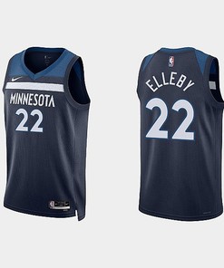 Minnesota Timberwolves 22 C. J. Elleby 2022-23 Icon Edition Navy Men Jersey