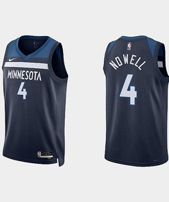 Minnesota Timberwolves 4 Jaylen Nowell 2022-23 Icon Edition Navy Men Jersey
