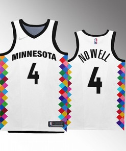 Minnesota Timberwolves Jaylen Nowell 4 2022-23 City Edition White Jersey Bob Dylan