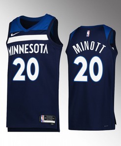 Minnesota Timberwolves Josh Minott 20 2022-23 Icon Edition Navy Jersey Swingman