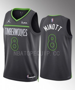 Minnesota Timberwolves Josh Minott 8 2022-23 Statement Edition Anthracite Men Jersey Swingman