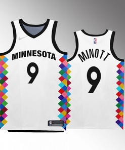 Minnesota Timberwolves Josh Minott 9 2022-23 City Edition White Jersey Bob Dylan