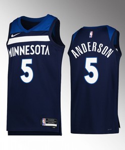 Minnesota Timberwolves Kyle Anderson 5 2022-23 Icon Edition Navy Jersey Swingman