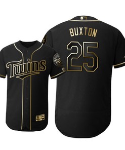 Minnesota Twins #25 Byron Buxton Mlb 2019 Golden Brandedition Black Jersey Gift For Twins Fans