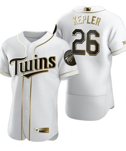 Minnesota Twins #26 Max Kepler Mlb Golden Brandedition White Jersey Gift For Twins Fans