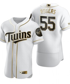 Minnesota Twins #55 Taylor Rogers Mlb Golden Brandedition White Jersey Gift For Twins Fans