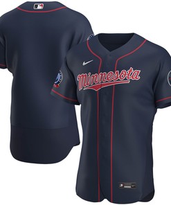 Minnesota Twins 60th Season Alternate Authentic Team Jersey Navy Mlb
