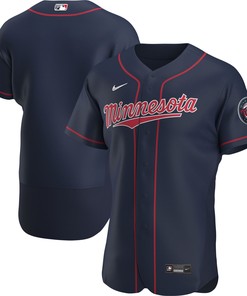 Minnesota Twins Alternate Authentic Team Jersey Navy Mlb