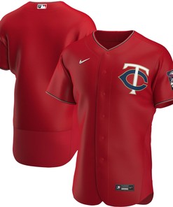 Minnesota Twins Alternate Authentic Team Jersey Red Mlb