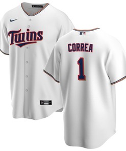 Minnesota Twins Carlos Correa 1 Mlb White Home Player Jersey Gift Twins Fans