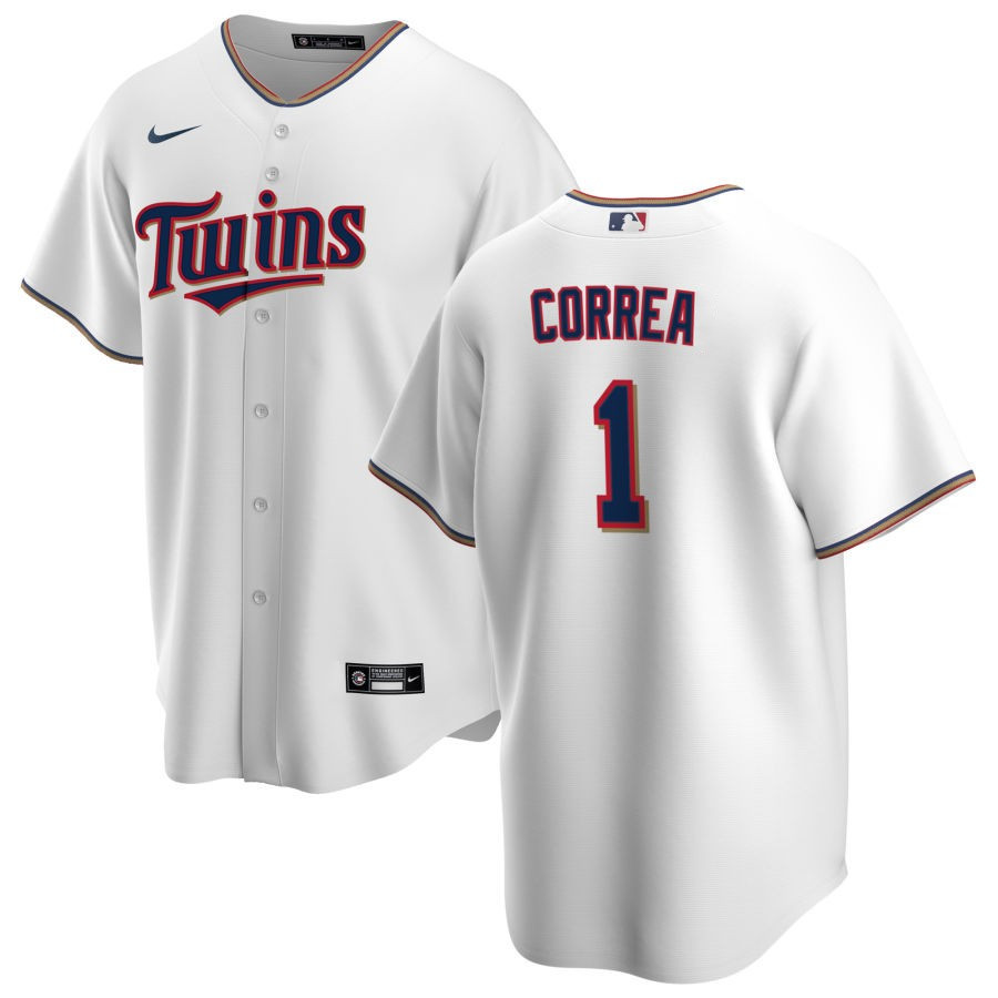 Minnesota Twins Carlos Correa 1 Mlb White Home Player Jersey Gift Twins Fans