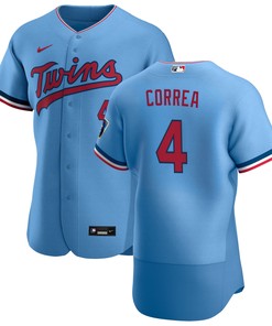 Minnesota Twins Carlos Correa 4 Alternate Jersey - Powder Blue Jersey