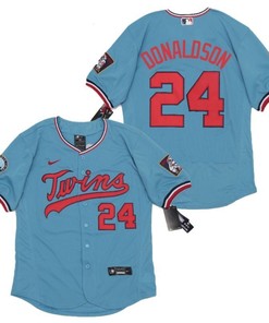 Minnesota Twins Josh Donaldson #24 2020 Mlb Teal Blue Jersey