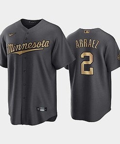 Minnesota Twins Luis Arraez 2 2022-23 All-Star Game AL Charcoal Jersey