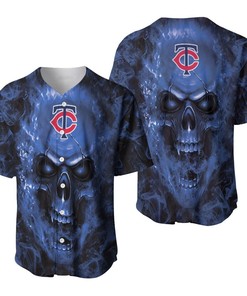 Minnesota Twins Mlb Fan Skull Baseball Jersey