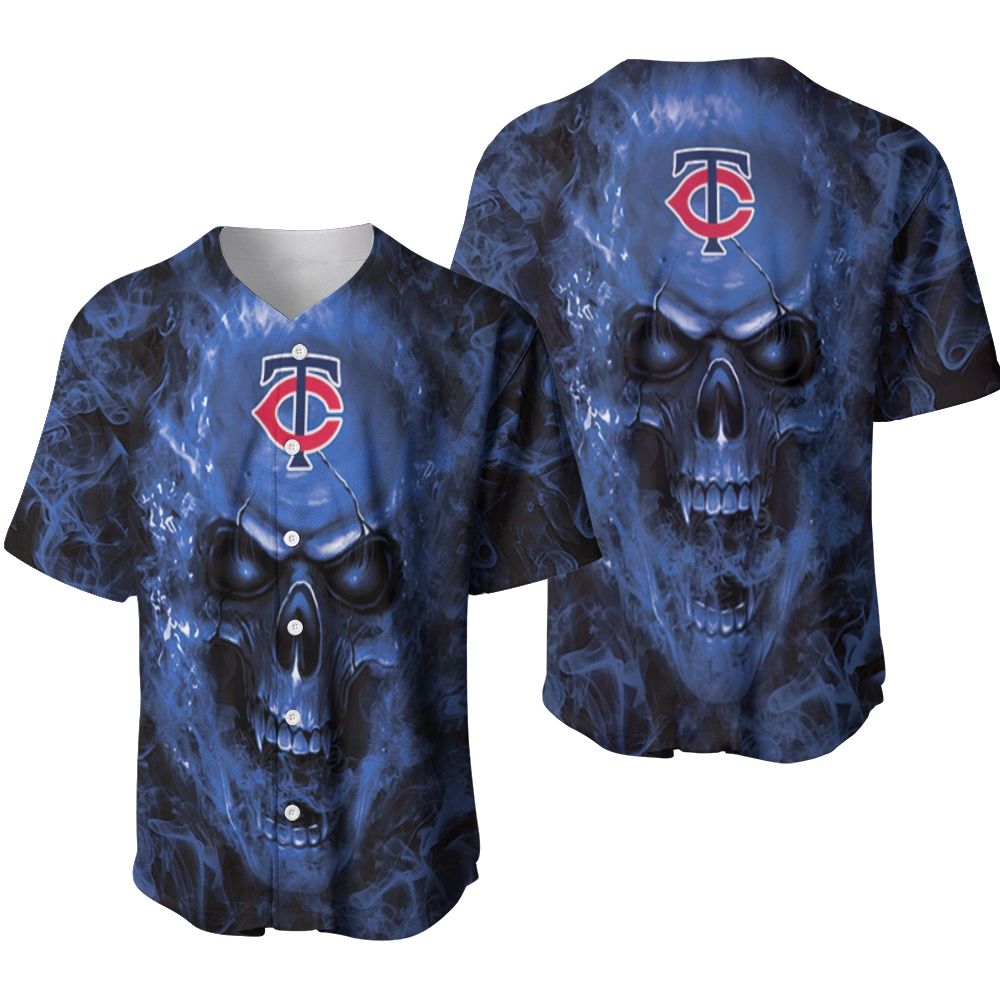 Minnesota Twins Mlb Fan Skull Baseball Jersey