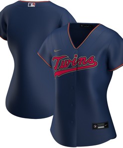 Minnesota Twins Womens Alternate Replica Team Jersey - Navy Mlb