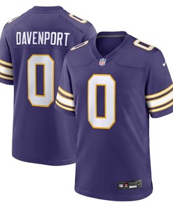 Minnesota Vikings #0 Marcus Davenport Classic Player Game Jersey - Purple