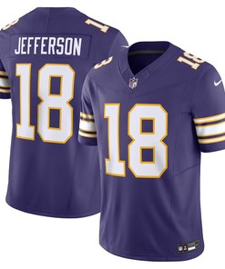 Minnesota Vikings #18 Justin Jefferson Classic Vapor Fuse Limited Jersey - Purple