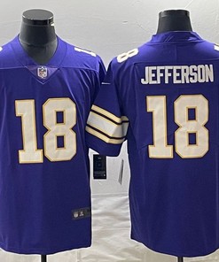 Minnesota Vikings #18 Justin Jefferson Jersey - Blue