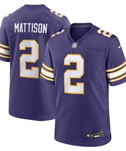 Minnesota Vikings #2 Alexander Mattison Classic Player Game Jersey - Purple