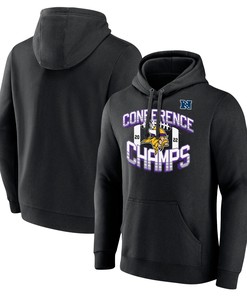 Minnesota Vikings 2022 NFC Conference Champions Icon Bold Pullover Hoodie - Black