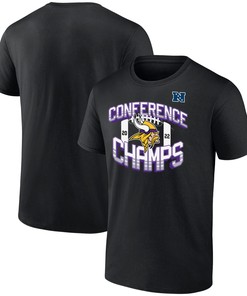 Minnesota Vikings 2022 NFC Conference Champions Icon Bold T-shirt - Black