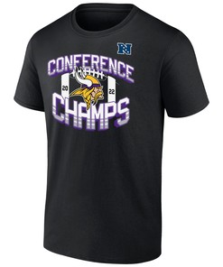 Minnesota Vikings 2022 NFC Conference Champions Icon Bold T-shirt - Black