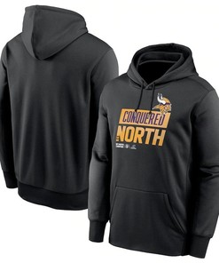 Minnesota Vikings 2022 NFC North Division Champions Locker Room Trophy Collection Pullover Hoodie - Black