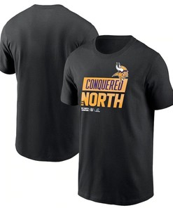 Minnesota Vikings 2022 NFC North Division Champions Locker Room Trophy Collection T-Shirt - Black
