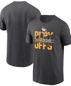 Minnesota Vikings 2022 NFL Playoffs Iconic T-Shirt - Anthracite