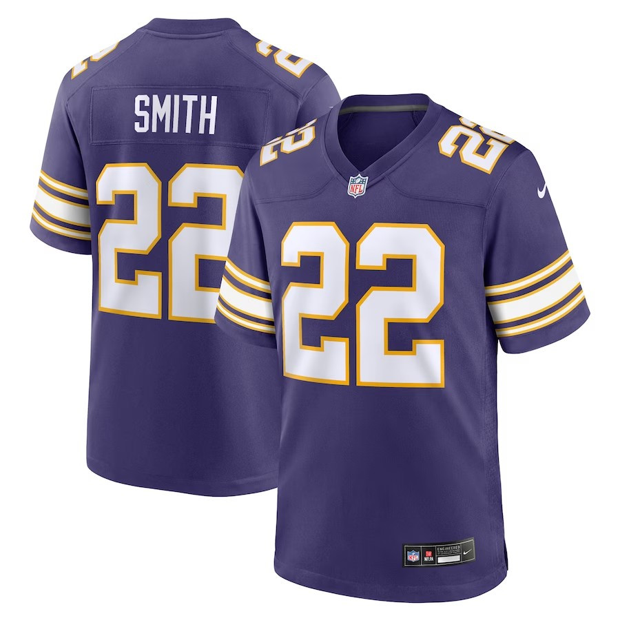 Minnesota Vikings #22 Harrison Smith Classic Player Game Jersey - Purple