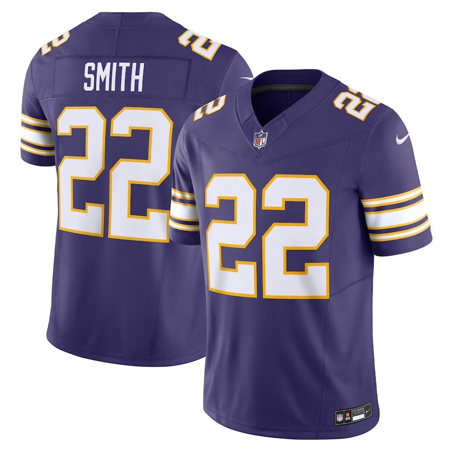 Minnesota Vikings #22 Harrison Smith Classic Vapor Fuse Limited Jersey - Purple