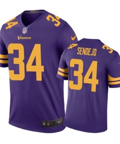 Minnesota Vikings #34 Andrew Sendejo Nike Color Rush Purple Jersey