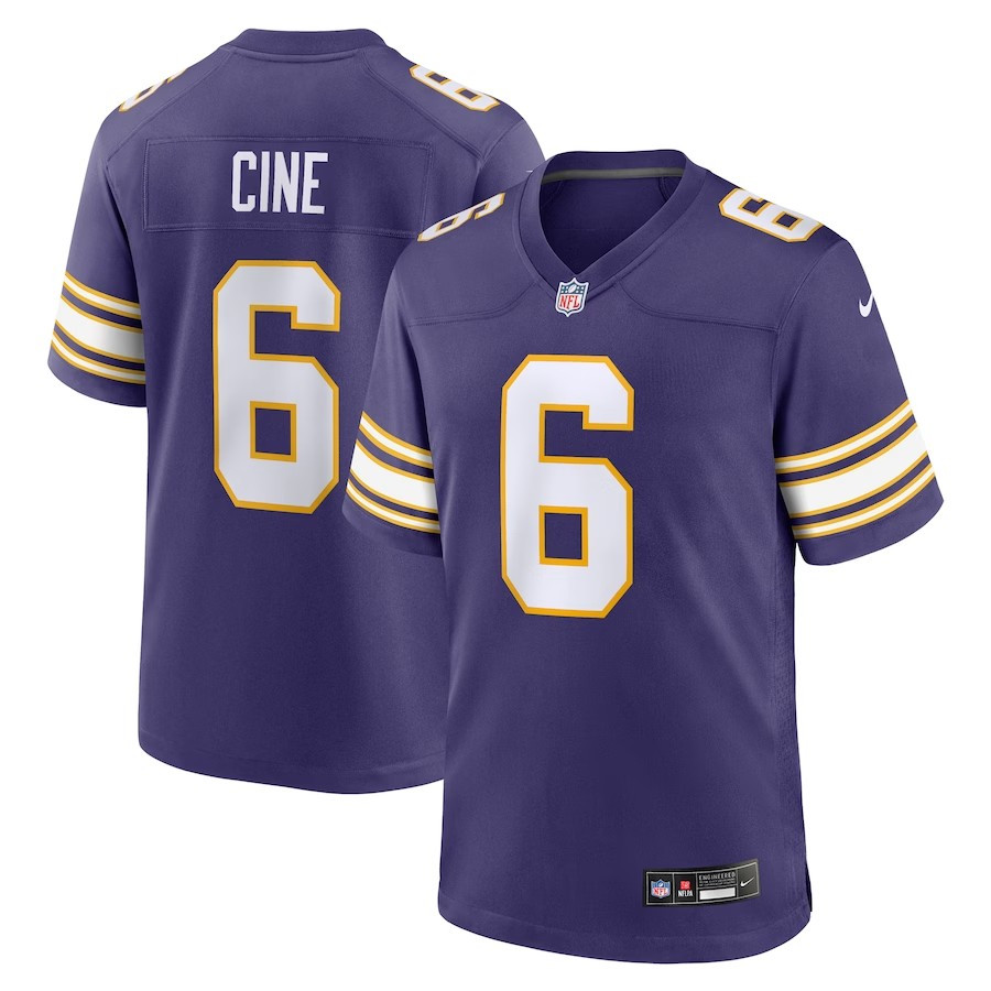 Minnesota Vikings #6 Lewis Cine Classic Player Game Jersey - Purple