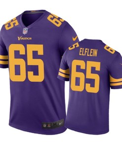 Minnesota Vikings #65 Pat Elflein Nike Color Rush Purple Jersey
