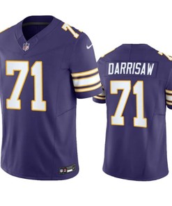 Minnesota Vikings #71 Christian Darrisaw Purple 2023 Fuse Vapor Untouchable Jersey