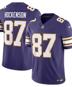 Minnesota Vikings #87 Tj Hockenson Classic Vapor Fuse Limited Jersey - Purple