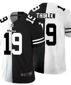 Minnesota Vikings Adam Thielen #19 Nfl 2020 Black And White Jersey