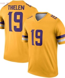 Minnesota Vikings Adam Thielen #19 Nfl 2020 Gold Jersey Jersey