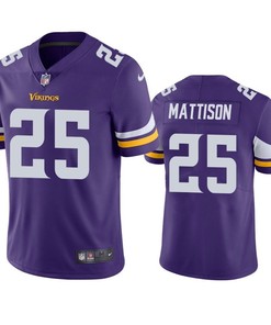 Minnesota Vikings Alexander Mattison 2019 Nfl Draft Purple Vapor Limited Jersey