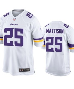 Minnesota Vikings Alexander Mattison 2019 Nfl Draft White Game Jersey
