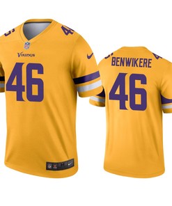 Minnesota Vikings Bene Benwikere Gold Inverted Legend Jersey