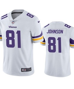 Minnesota Vikings Bisi Johnson 81 White Vapor Limited Jersey