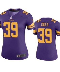 Minnesota Vikings Brian Cole Ii Purple Color Rush Legend Jersey